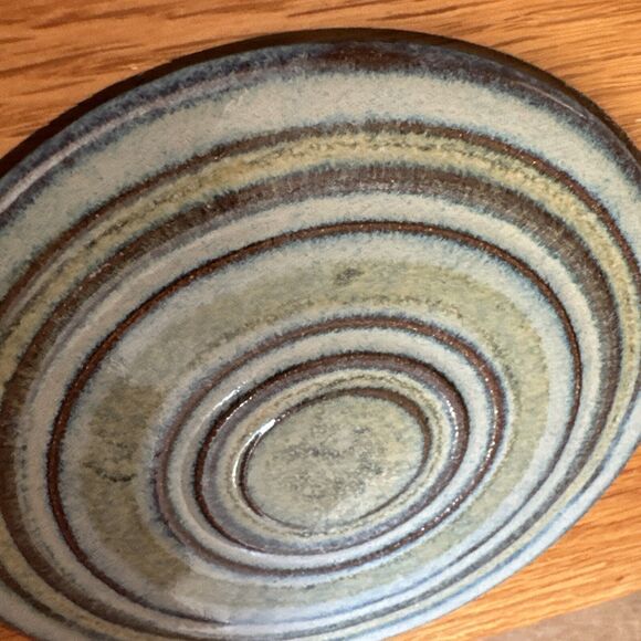 Vintage Pottery Trivet Ceramic And Wood Astray Rare Find Unique Tile - Picture 4 of 9